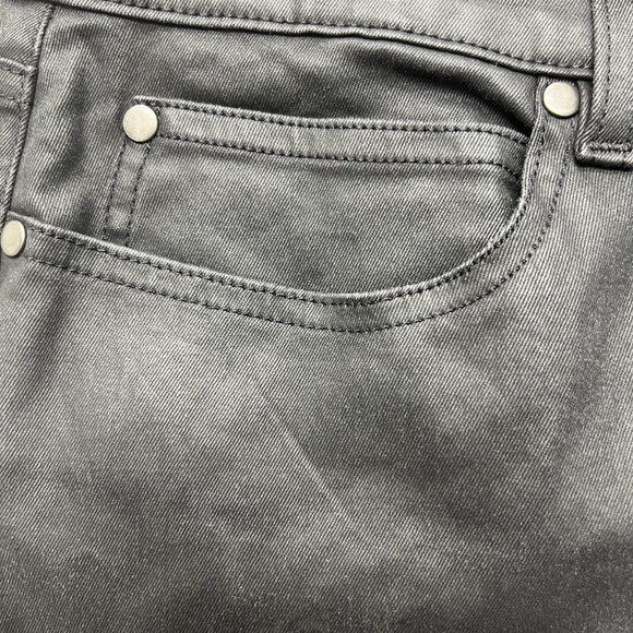 Eileen Fisher Jeans Womens 12 Coated Organic Cotton Stretch Straight Leg Made US - Picture 7 of 11